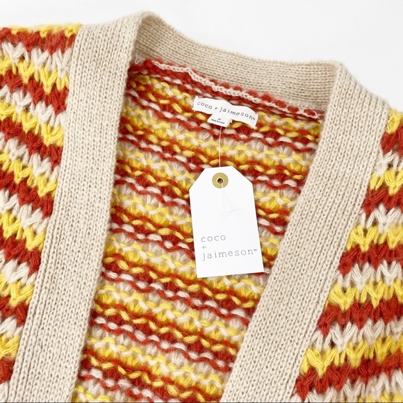 NWT Coco + Jaimeson Striped Cardigan Sweater - Picture 5 of 6